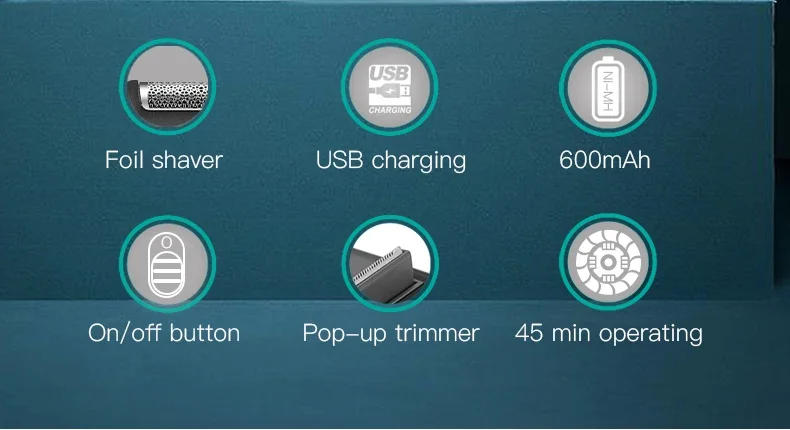 Description Picture 3 of itemVGR Hair Trimmer Professional Beard Shaver Electric Razor Shaving Machine Portable Beard Trimmer Mini Trimmer for Men V-390