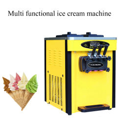 Wholesale Counter 3 Flavor Soft Ice Cream Maker Machine Commercial Fruit Ice Cream Making Machine