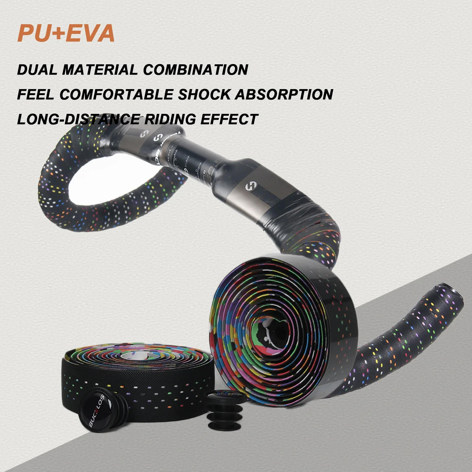 Description Picture 4 of itemBUCKLOS Professional Gravel Bike Handlebar Tape Shockproof Comfort Road Bicycle Bar Tape Bike Handle Bar Belt Cycling Parts