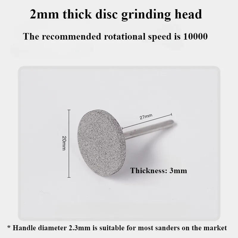 Description Picture 5 of itemNail Diamond Metal Drill Bits Disc Bit Dead Skin Callus Electric Foot File Callus Remover Shaft for Nail Salon Grinding Head New