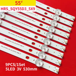 1 kit =9pcs LED strip backlight for K55DLY8US KS5500SM4K HRS_SQY55D3_5X9_2W_MCPCB 12mm_V1 PLED5544U HV550QUB-F5A RNSMU5545