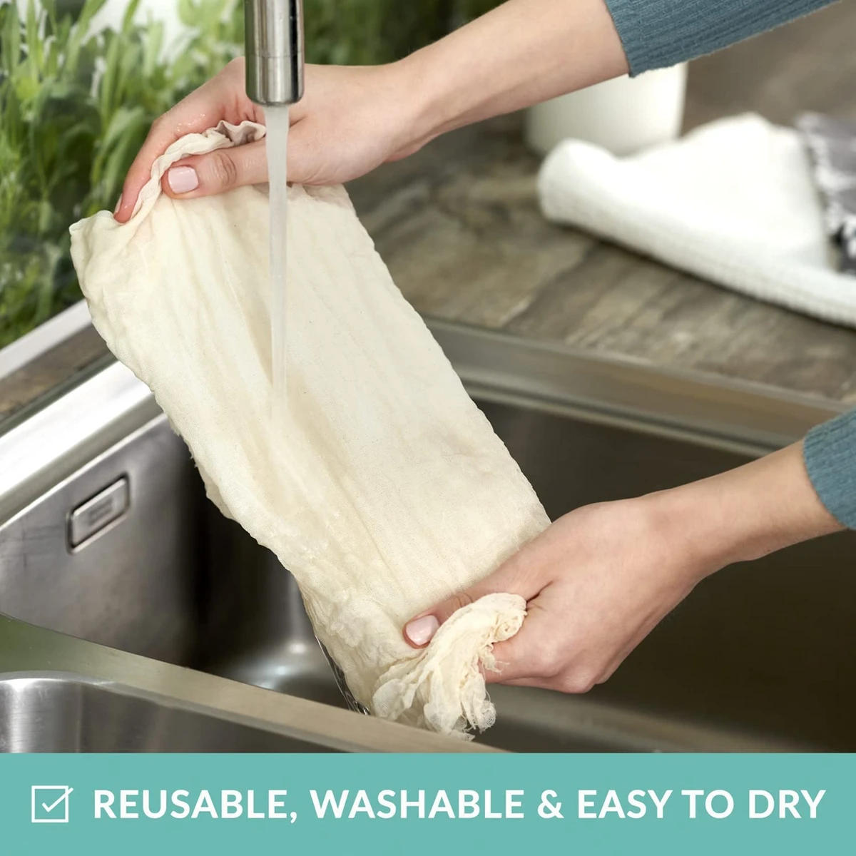 Description Picture 6 of itemCheesecloth Bags for Straining Food Yogurt Filter Strainers Bag Unbleached Cotton Cheese Clothes Bag Filter for Nut Milk Coffee