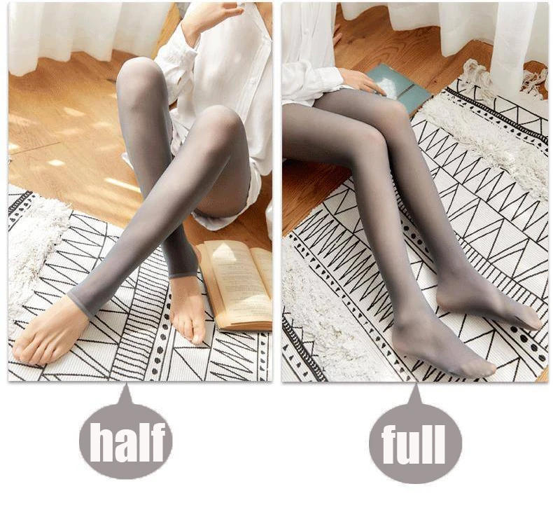 Description Picture 6 of item80g Women's Pantyhose Fake Translucent Tights Stretchy High Waist Thermal Leggings Female Autumn Winter Stockings Y2k Sexy Style