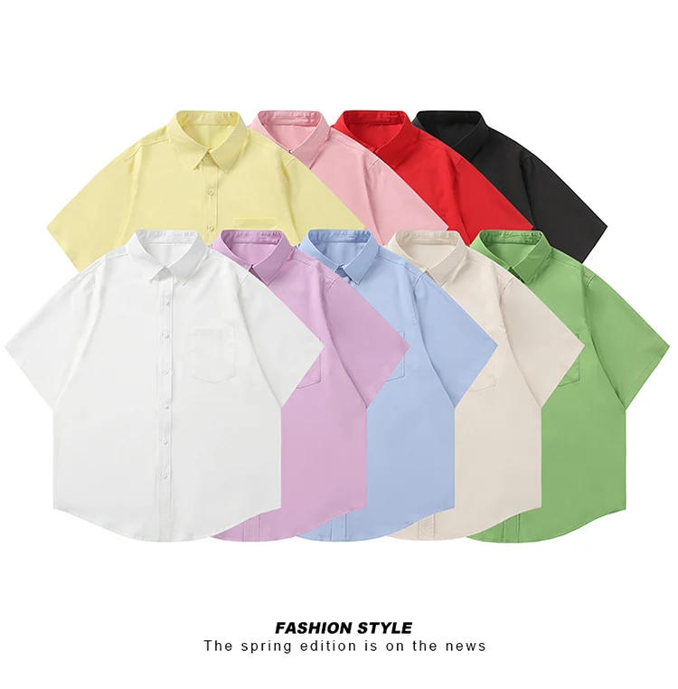 Description Picture 2 of itemMen's White Shirts Short Sleeve Casual Button Down Shirt for Men Beach Summer Clothing