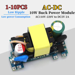 1/5/10Pcs AC-DC Converter 110V 220V to 5V 2A Buck Voltage Regulator Low Ripple Switching Power Supply Module