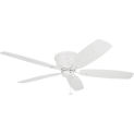 Honeywell Ceiling Fans Glen Alden, 52 inch Classic Flush Mount Indoor Ceiling Fan with No Light, Pull Chain, Quick-2-Hang Dual F