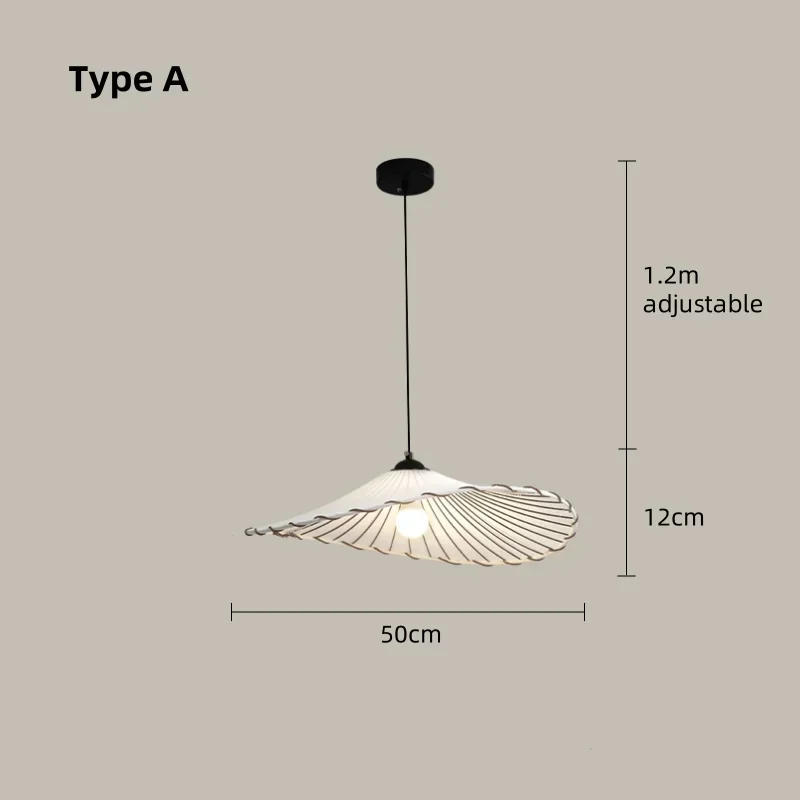 Description Picture 3 of itemJapanese LED Pendant Light Retro Fabric Lotus Shape Homestay Tea Room Restaurant Hanging Lamp Decoration Lighting Fixtures