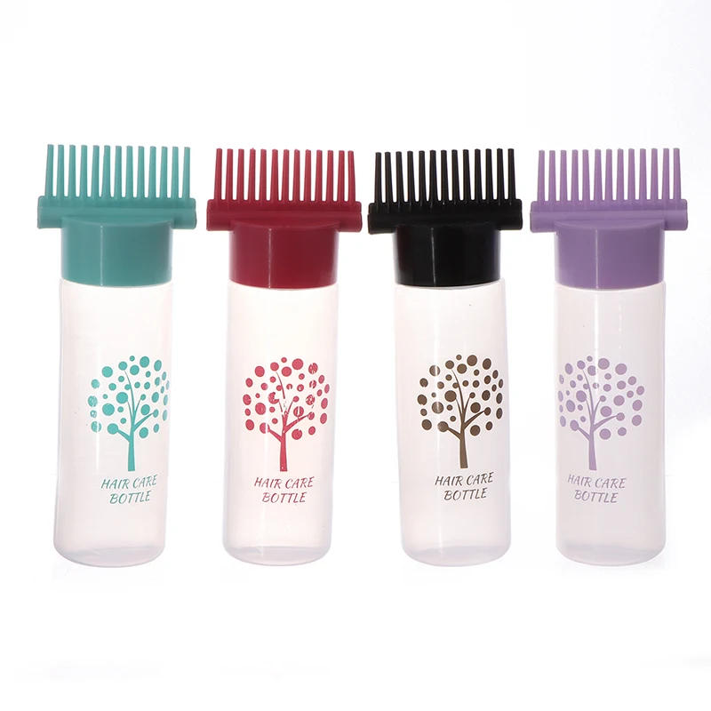 Description Picture 2 of item180ML Refillable Bottle For Hair Dye Shampoo Plastic Applicator Comb Dispensing Salon Oil Hair Coloring Hairdresser Styling Tool
