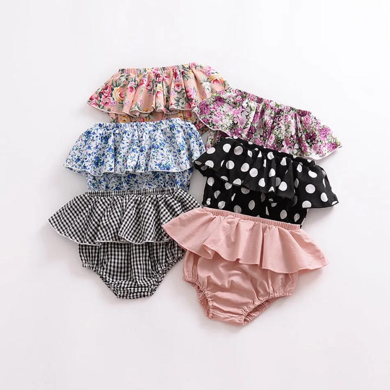 Description Picture 3 of itemNewborn Underwear Baby Shorts Ruffles Girls Panties Infant Clothes Toddler Kids Casual Pants Children Floral Plaid Diaper Covers