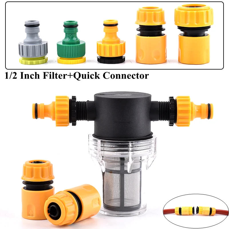 Description Picture 2 of item1/2 3/4 Inch Garden Watering Filter Agriculture Irrigation Hose Filter Water Pipe Quick Connector Car Washing Water Pump Filter