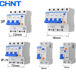 CHINT 30mA 100mA 300mA RCBO 16A 32A 63A 2P 3P 4P NXBLE-63YH 230V Residual Current Operated Circuit Breaker Differential Breaker