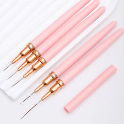 5 Pcs Nail Art Liner Brushes Set Elongated Lines Striping Drawing UV Gel Painting Nail Design Pen Professional Manicure Tool