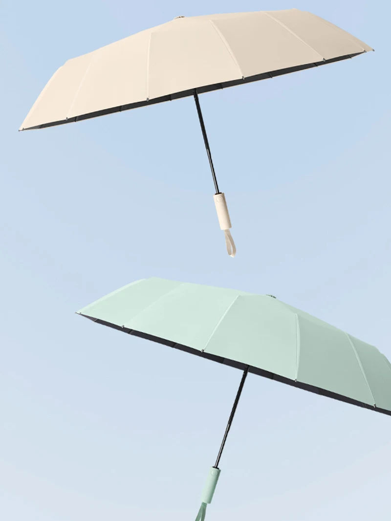 Description Picture 3 of item16K Double Bones Large UV Umbrella Men Womens Windproof Compact Umbrellas Automatic Fold Luxury Strong Sun Rain Umbrellas