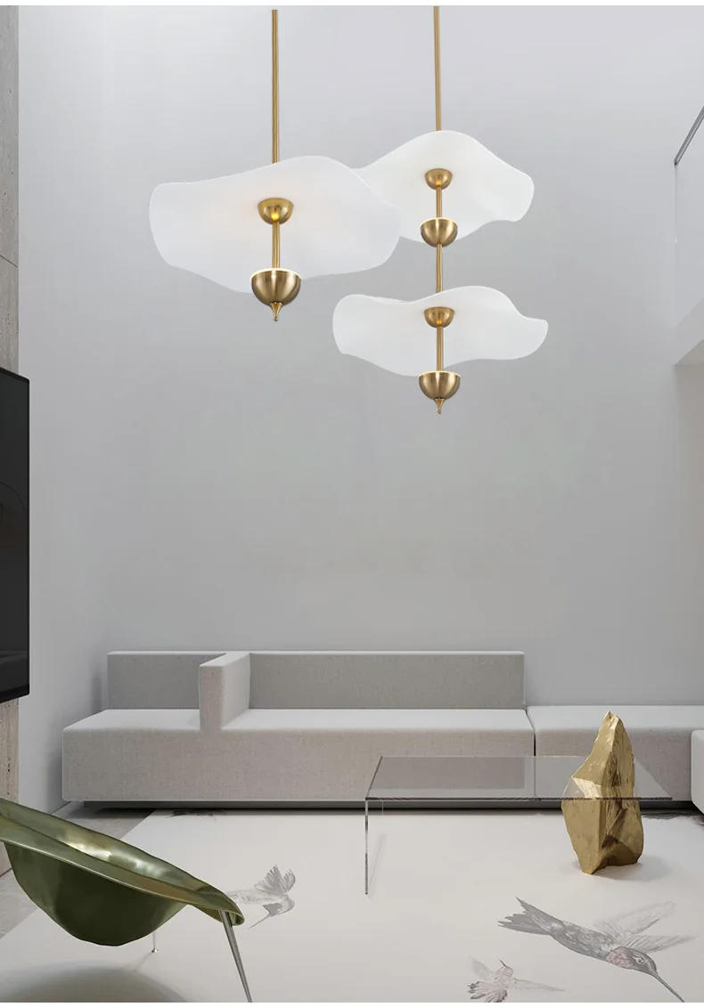 Description Picture 5 of itemModern Simple Led Stair Chandelier Stair Bar Bedroom Dining Room Dining Table Cafe R  Acrylic Pendant Light Fixture Indoor Decor