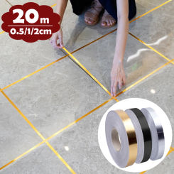 Self-Adhesive Tile Stickers Tape Floor Waterproof Wall Gap Sealing Strip Gold Silver Tile Beauty Seam Sticker Home Decoration