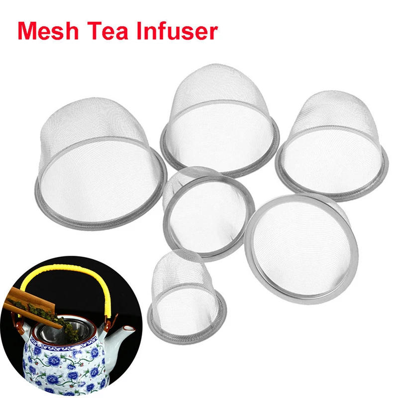 Description Picture 6 of itemDiameter 6-8CM Reusable Stainless Steel Mesh Tea Infuser Strainer Teapot Tea Leaf Spice Filter Drinkware Kitchen Accessories