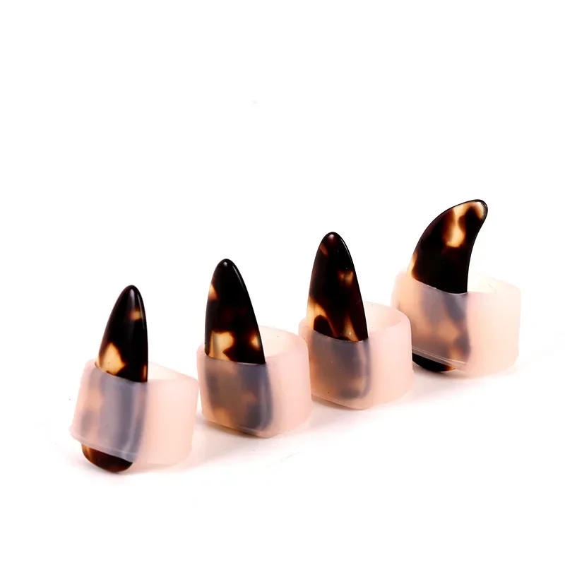 Description Picture 6 of item8PCS/Set 4L+4R Silicone Guzheng Thumb Finger Guard Protector String Instrument accessories (Not include nail pick)