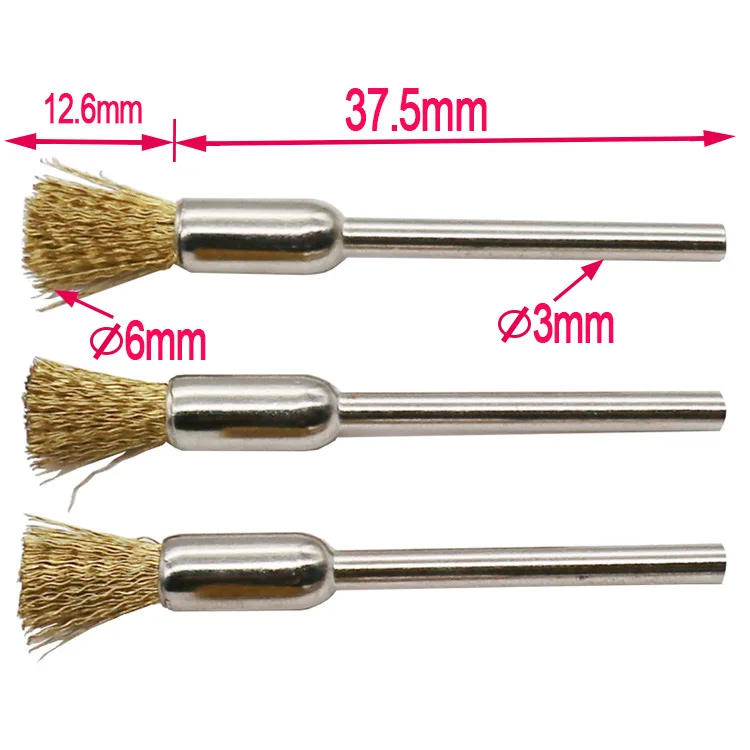 Description Picture 3 of item9pcs/set Brass Wire Wheel Brush Steel Wire Brushes Kit for Rotary Tool Dremel Drill Polishing Grinding Wheel Brush Accessories