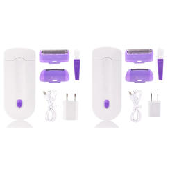 USB Rechargeable Women Epilator Portable Body Hair Shaver Rotary Face Leg Bikini Lip Depilator Hair Remover