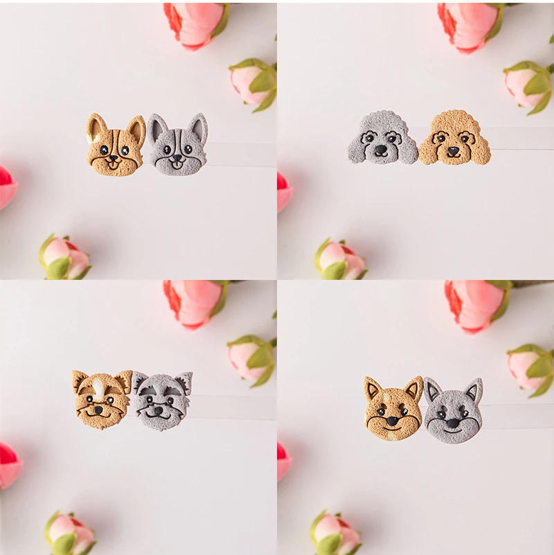 Description Picture 3 of itemDog Series Polymer Clay Mold Cute Puppy Shape Printing Cutting Mold Tool DIY Clay Earrings Pendant Decorative Hand Tools