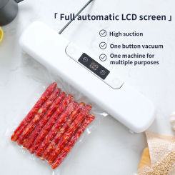 120W Small Food Saver Vacuum Sealer Automatic Household Vacuum Sealing Packaging Machine With 10Pcs Bags For Food Fresh-Keeping