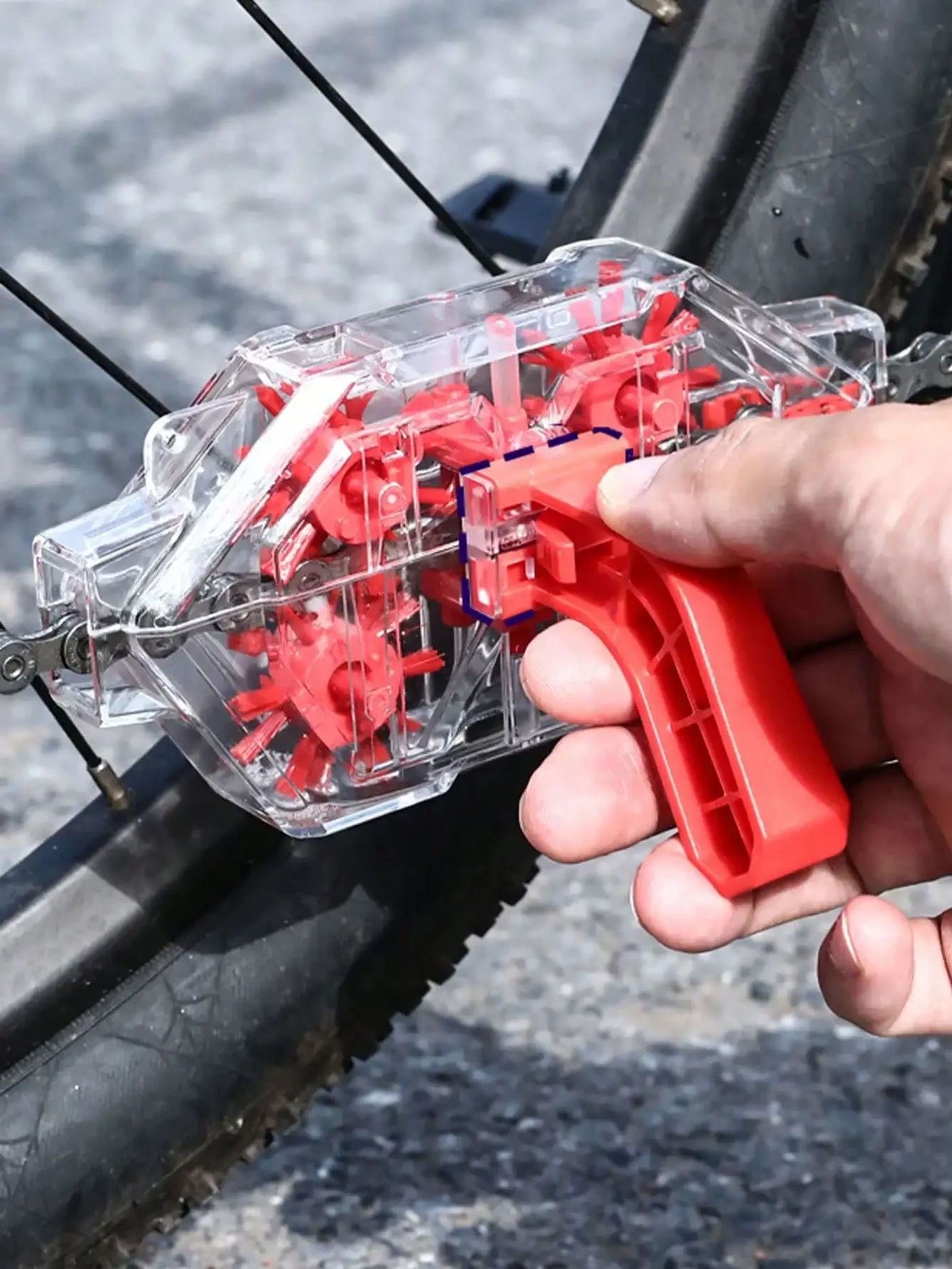 Description Picture 5 of itemChain Cleaner Bicycle Tools Cleaning Bicycle 3D Chain Brush Wash Tool Set Mountain Bike Road Fixie Bike Accessories