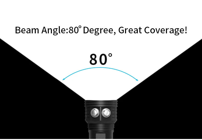 Description Picture 6 of itemIPX8 Scuba Diving Flashlight Underwater 80m Powerful 5000Lumen Diving Flashlight Photography COB dive Torch Lamp dive light