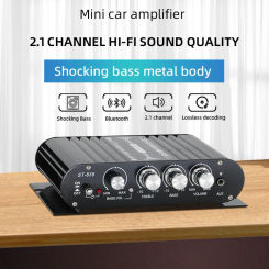 Sound Amplifier 2.1CH Bluetooth 5.0,ST-838 Digital Bass Amplifier,Mini AMP Driver Lossless Music Amp for Home Car Meeting