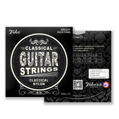 ZIKO Classical Guitar Strings Set DPA-70 Transparent Nylon Core Silver Plated Wound Guitarra Strings Guitar Parts & Accessories