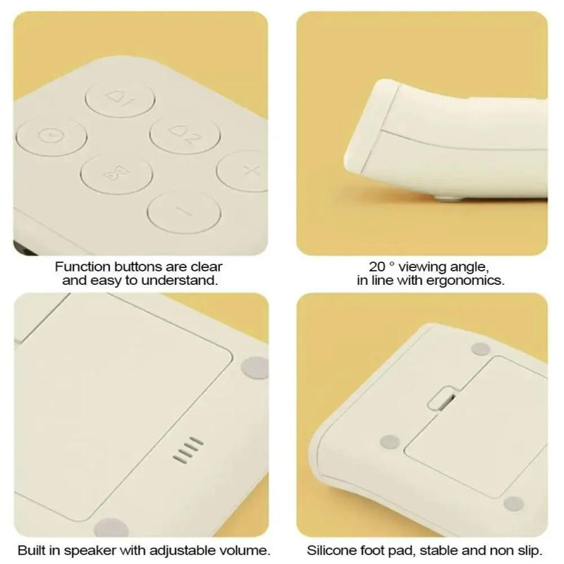 Description Picture 5 of itemGifts Creative Small Alarm Clock Battery Powered Plastic Alarm Clock Portable Simple Cooking Timer Kitchen Gadget