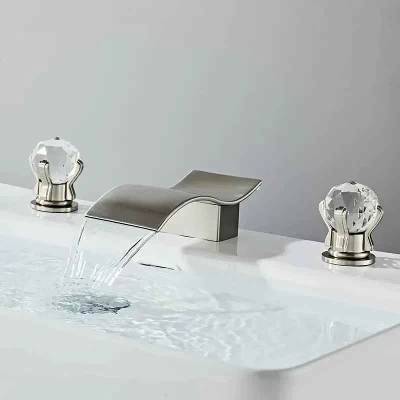 Description Picture 5 of itemGold and White Swan  Brass Black Bathroom Basin Faucet Mixer Tap Hot Cold Sink faucet