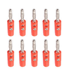 Nickel Plating Four -page Banana Plug Plastic Screw Supplies Test Plug Wiring Socket 4mm Accessories Bring Fixed