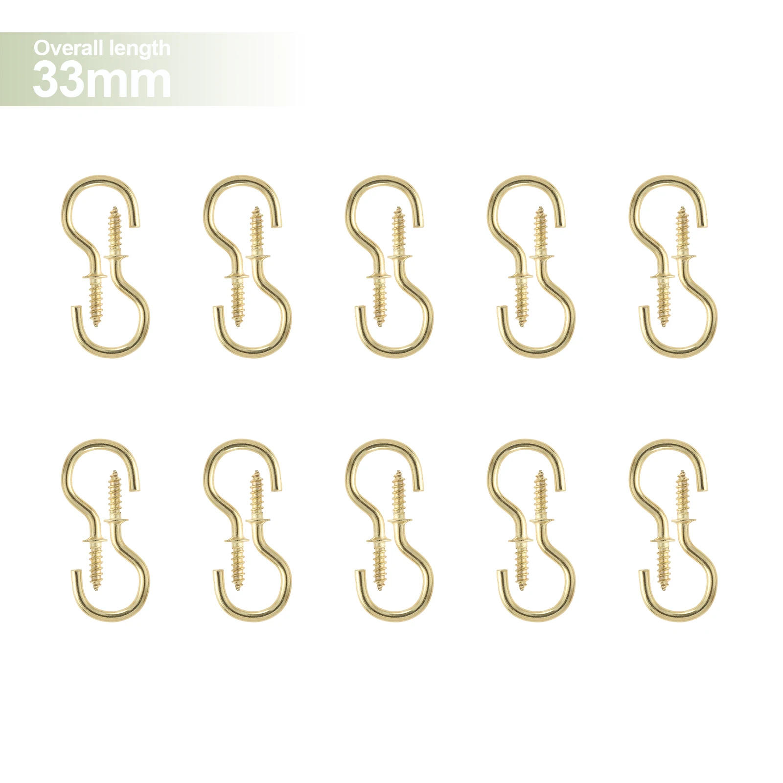 Description Picture 5 of item20/5/10Pcs Screw-in Ceiling Cup Hook Spiral Hanger Picture Frame Lamp Curtain Self-tapping Eyebolt Hook 20/23/29/33/3845/55/71mm