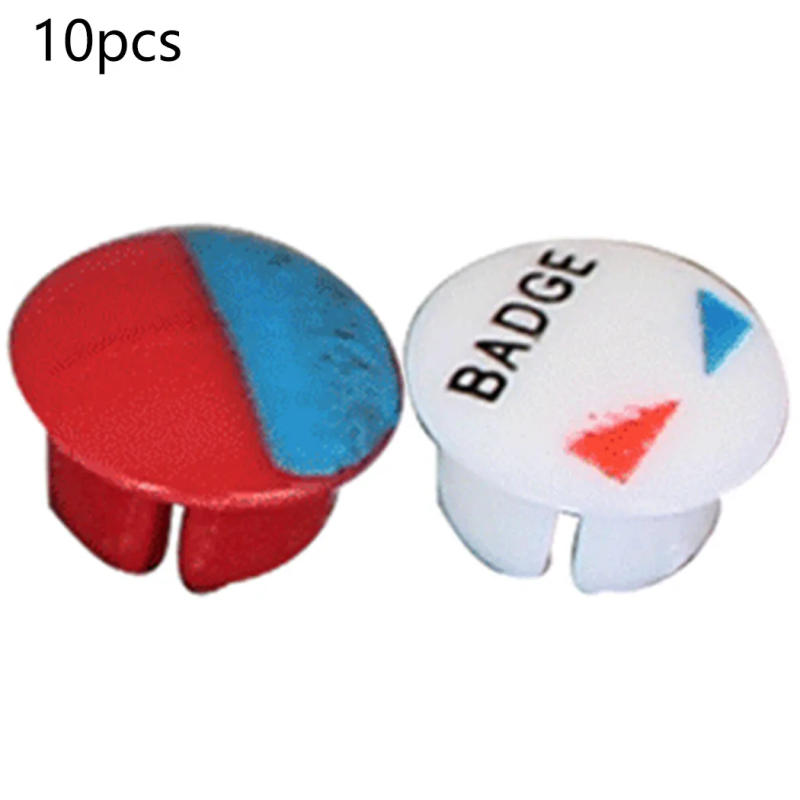 Description Picture 2 of item10pcs Faucet Handle Accessories Hot And Cold Water Sign Red And Blue Label Decorative Cover For Kitchen Bathroom