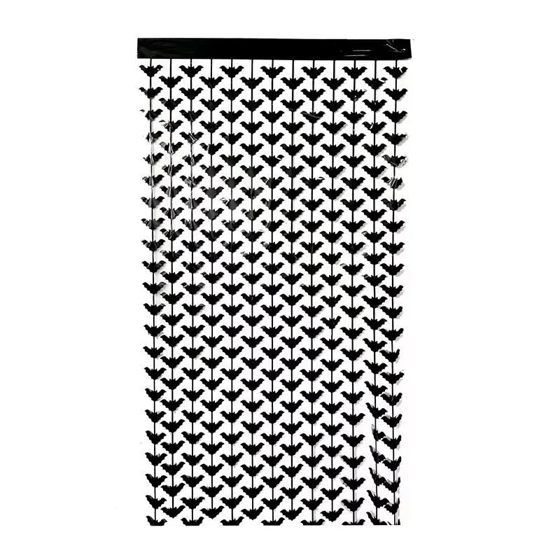 Description Picture 4 of item1x2m Halloween Decorations Pumpkin Skull Bat Black Orange Hanging Curtain Backdrop Haunted House Halloween Themed Party Supplies