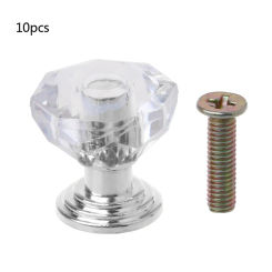 10 Pcs Mini Acrylic Cabinet Drawer Pulls Jewelry Box Transparent Plastic Handle