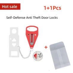 Portable Door Lock 1Pack Extra Lock for Additional Privacy and Safety in Home,Hotel and Apartment,Prevent Unauthorized Entry
