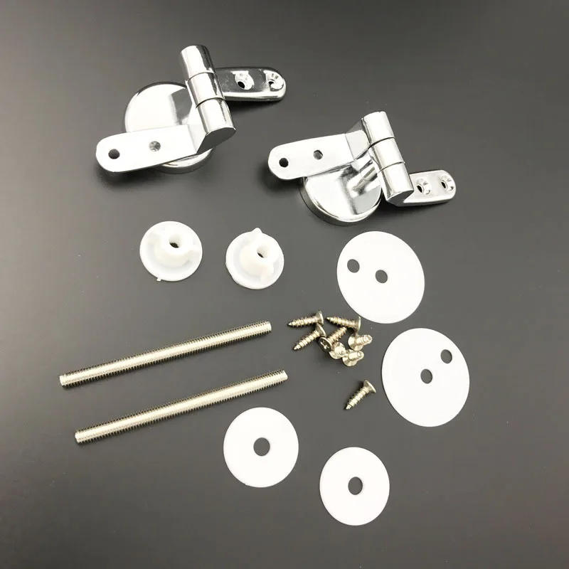 Description Picture 3 of itemBathroom Zinc Alloy Toilet Seat Hinges Toilet Lid Hinge with Screw Fittings Replacement Parts Hardware Accessories