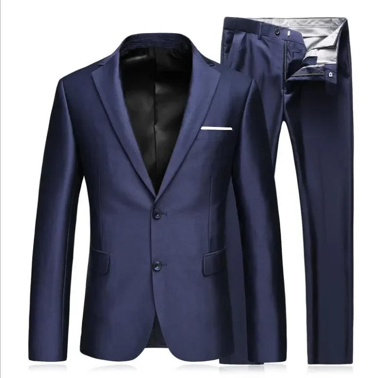 Description Picture 4 of item2023 Men's Business Fashion High Quality Gentleman Black 3 Piece Suit Set / Blazers Coat Jacket Pants Classic Trousers Vest