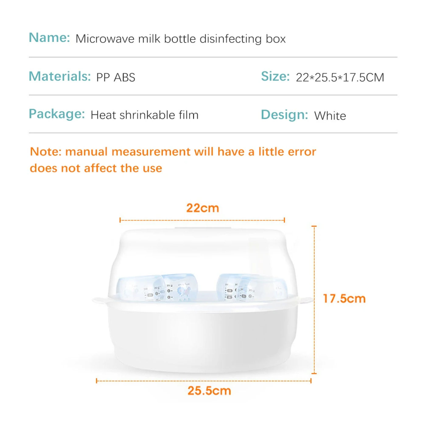 Description Picture 5 of itemMicrowave Steam Sterilizer for Baby Bottles Temperature Nipple Sterilizer Bottle Holder Storage Box Baby Bottle Warmer BPA Free