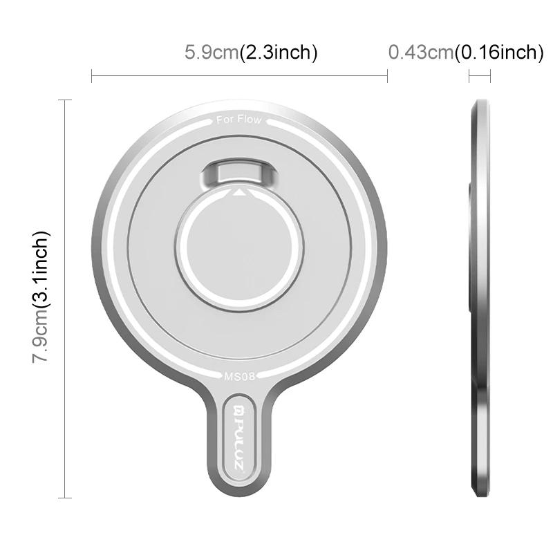 Description Picture 6 of itemPULUZ Magnetic Adapter For Insta360 Flow 360° Rotation Gimbal Magnetic Attraction for magsafe Cellphone Action Camera Accessorie
