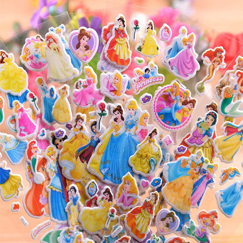 Description Picture 4 of item1/612 Sheets/Pack 3D Cartoon Winnie the Pooh Scrapbooking Bubble PVC DIY Sticker Toys Party sticker Girls Boys Kids Gift