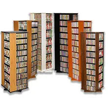 Description Picture 3 of itemRevolving Media Tower 1000 - Walnut 19.2"D x 19.2"W x 63"H,	Walnut-finish,Rack can store CD and so on