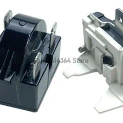 Refrigerator PTC Starter Relay 22 Ohm 4 Pin +Compressor Overload Protector 1/2HP