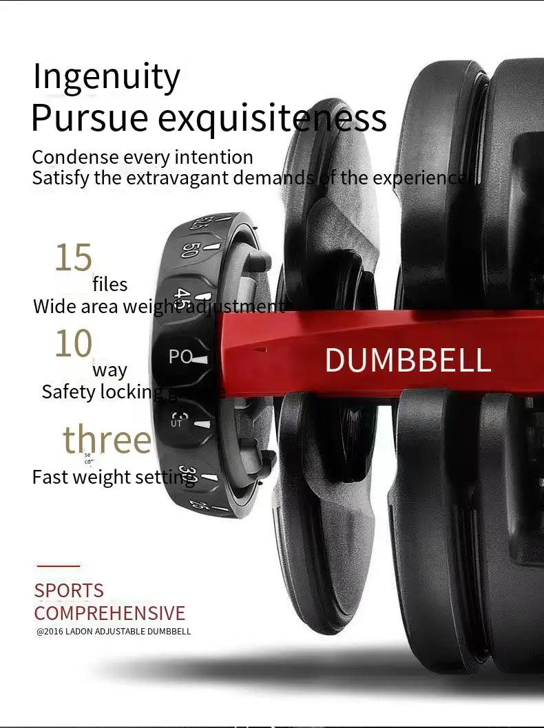 Description Picture 6 of itemDumbbell  24kg 40kg Custom Gym Fitness Adjustable Dumbbells for Sale Cheap Mainland China  Fitness Equipment