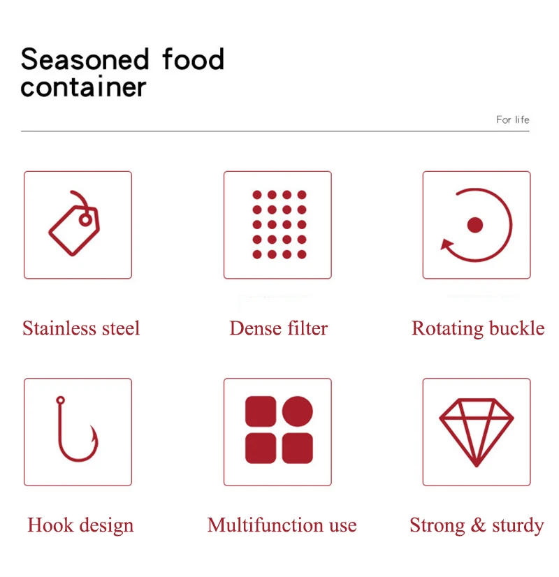 Description Picture 5 of item304 Stainless Steel Tea Coffee Stew Spice Soup Herbal Sieve Infuser Reusable Seasoning Bag Ball Kitchen Filter Sachet With Chain