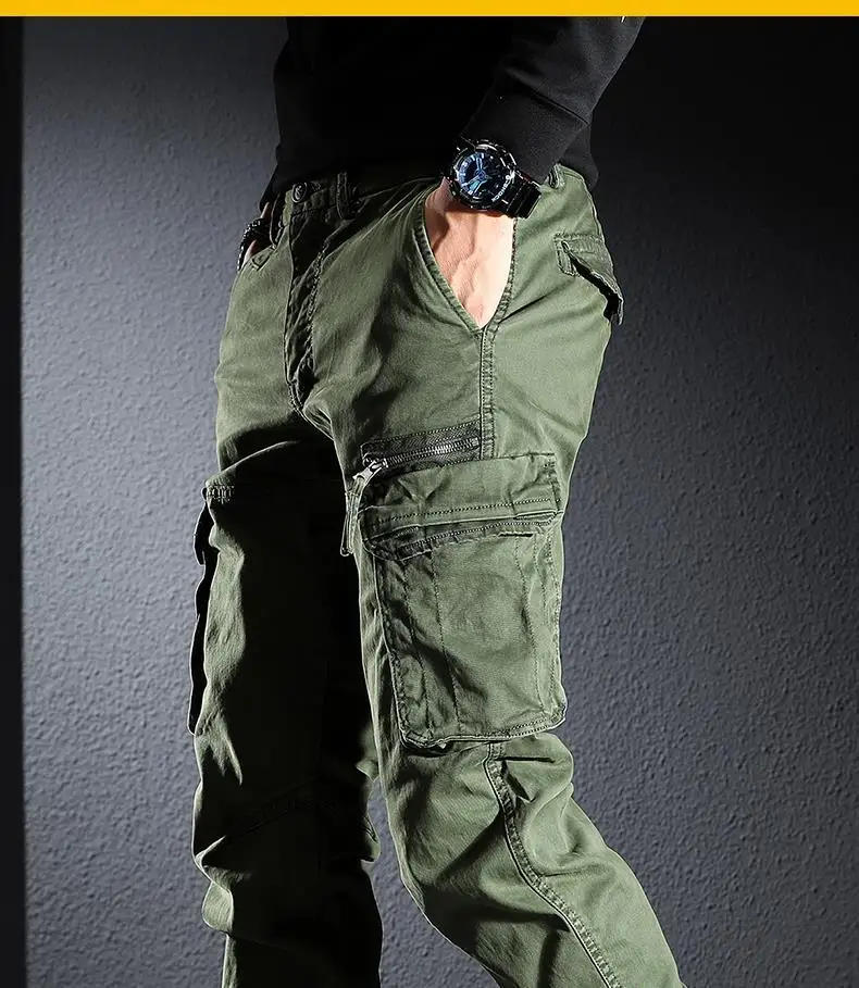 Description Picture 6 of itemSpring and Autumn Workwear Pants Men's Fashion Brand Leggings Multi Pocket Casual Pants Korean Fashion Versatile Men's Pants