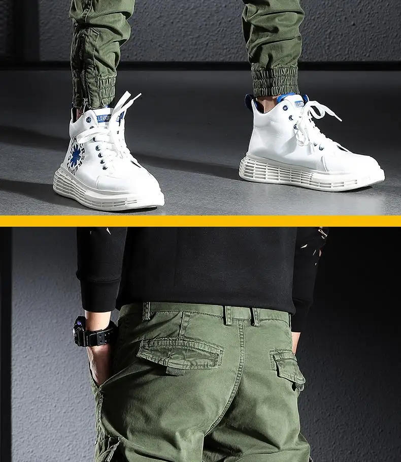 Description Picture 4 of itemSpring and Autumn Workwear Pants Men's Fashion Brand Leggings Multi Pocket Casual Pants Korean Fashion Versatile Men's Pants