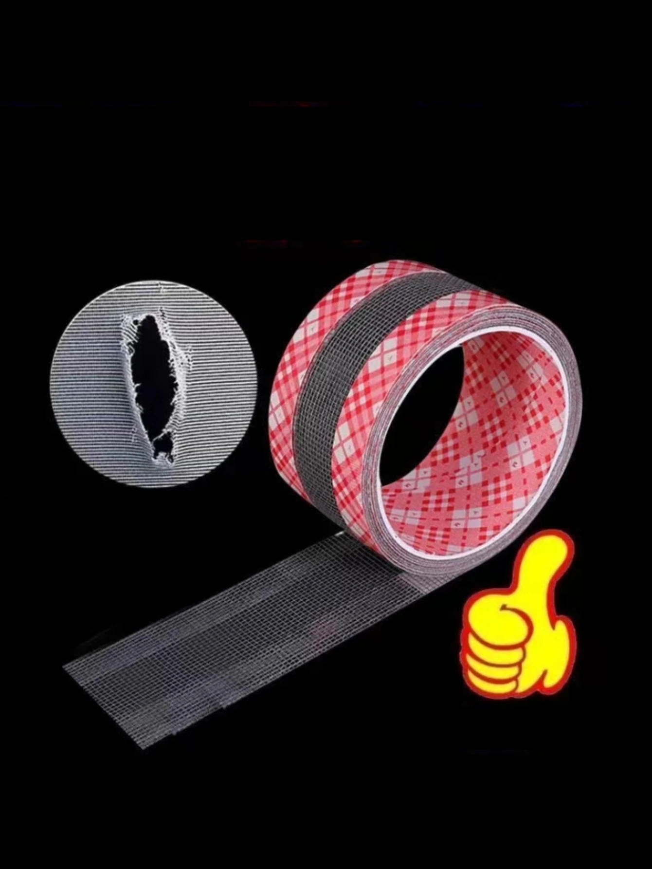 Description Picture 3 of itemBreathable Window Screen Tape High Adhesion Waterproof Magic Self-adhesive Mosquito Net Mesh Hole Repair Window Repair Patch