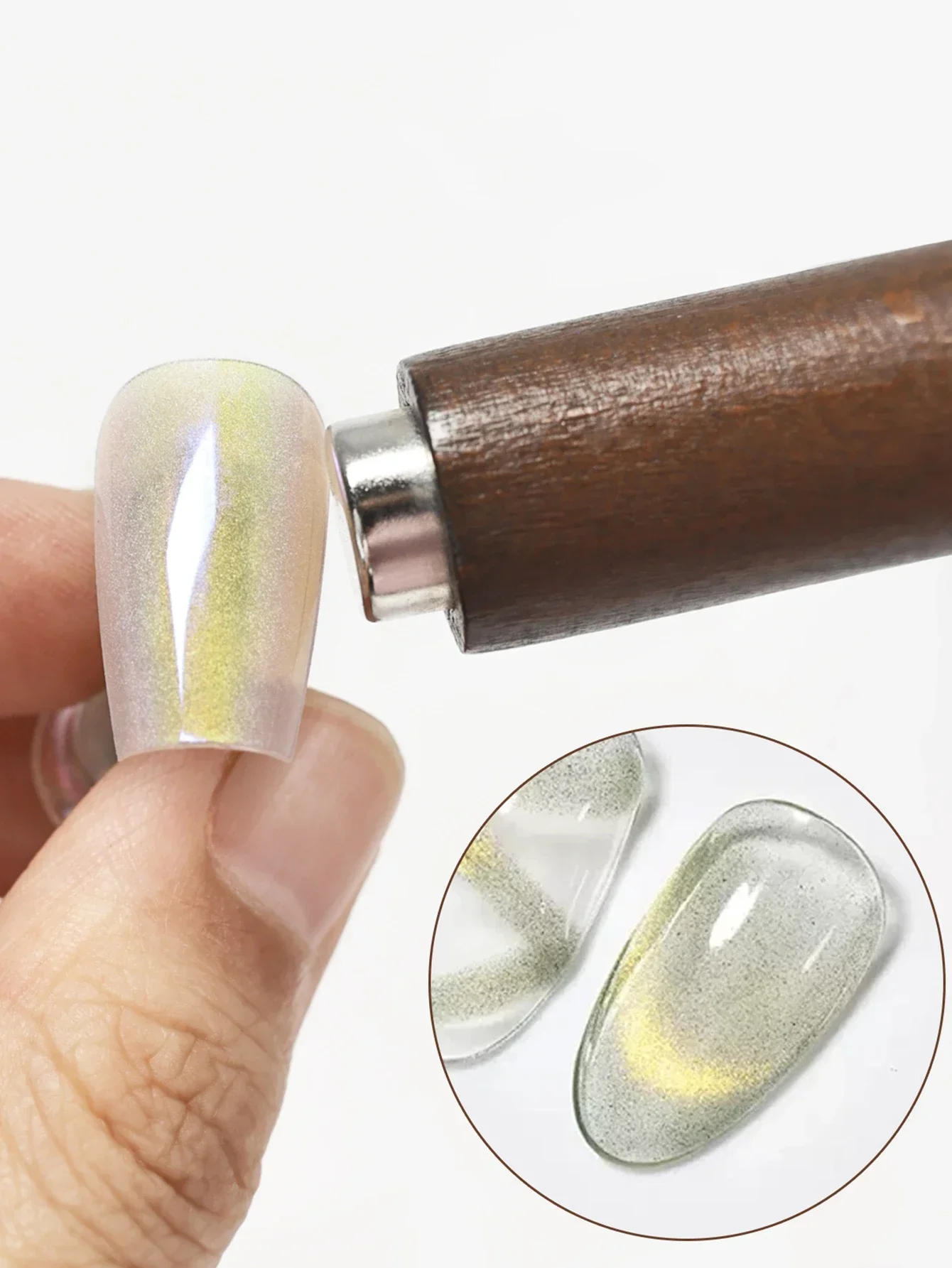 Description Picture 3 of item3 IN 1 Multi-function Cat Eye Magnet For Nail Art Design Strong Thick Magnetic Stick Large Cylindrical Magnetic Nail Tool